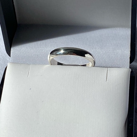 Italian 925 Simple Wedding Band - Picture 1 of 4